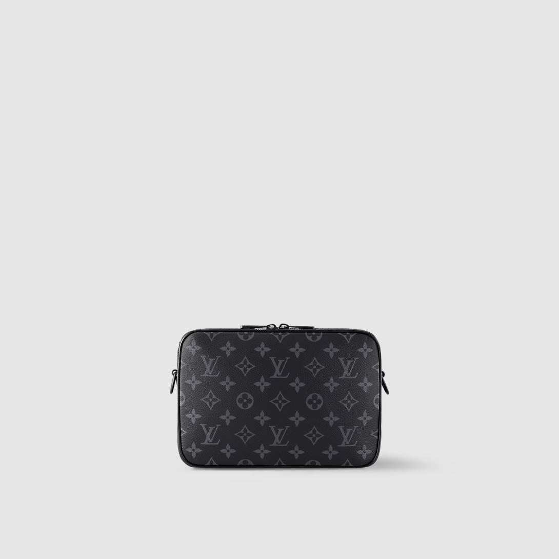 Túi Louis Vuitton Steamer Messenger Monogram Eclipse Nam Đen